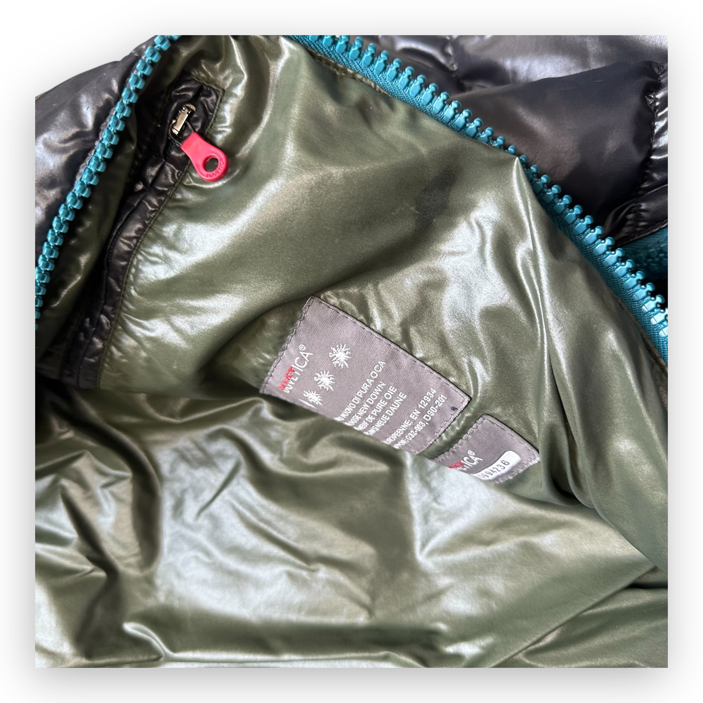 Puffer Jacket Duvetica Full Zip Black Blue