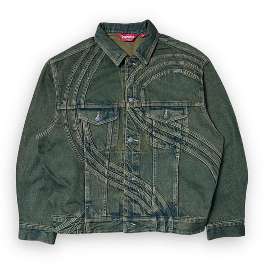 Jacket Supreme Denim S Logo Dirty Green SS24 (S)