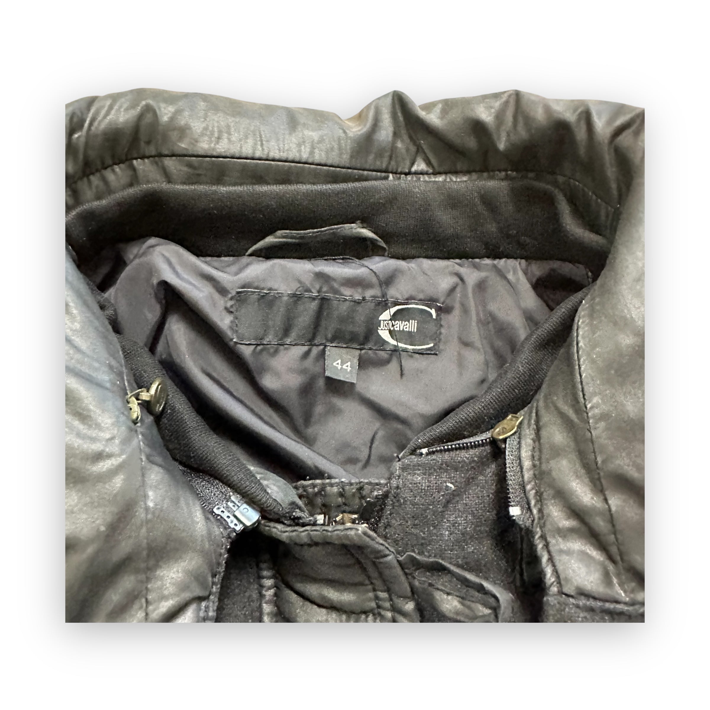 Puffer Jacket Roberto Cavalli Black vintage