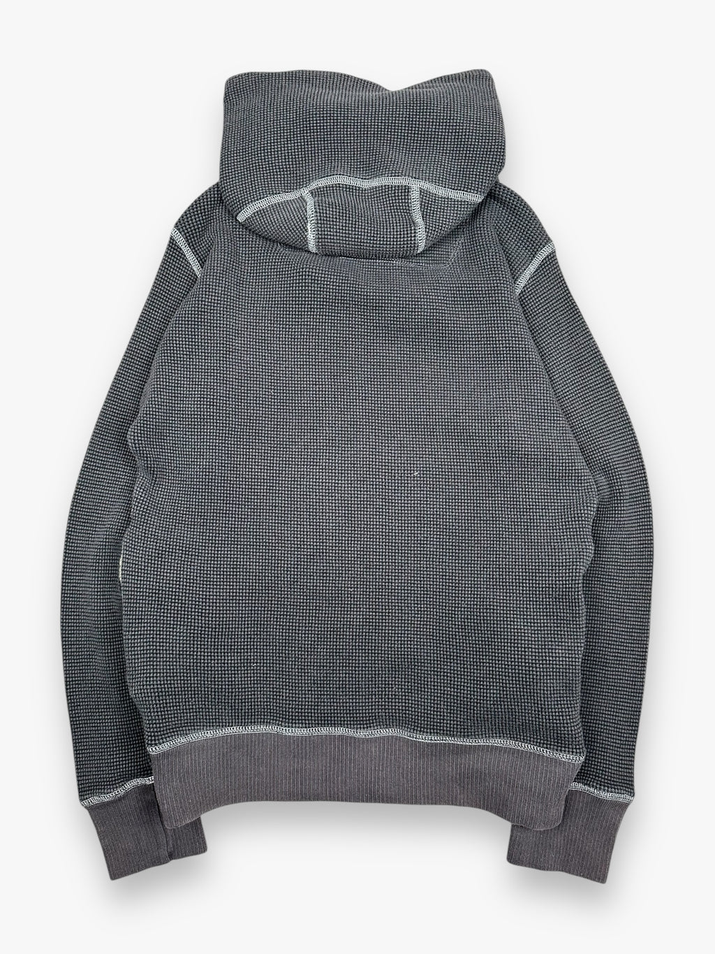 Diesel Waffle Hooded Sweatshirt Grey vintage