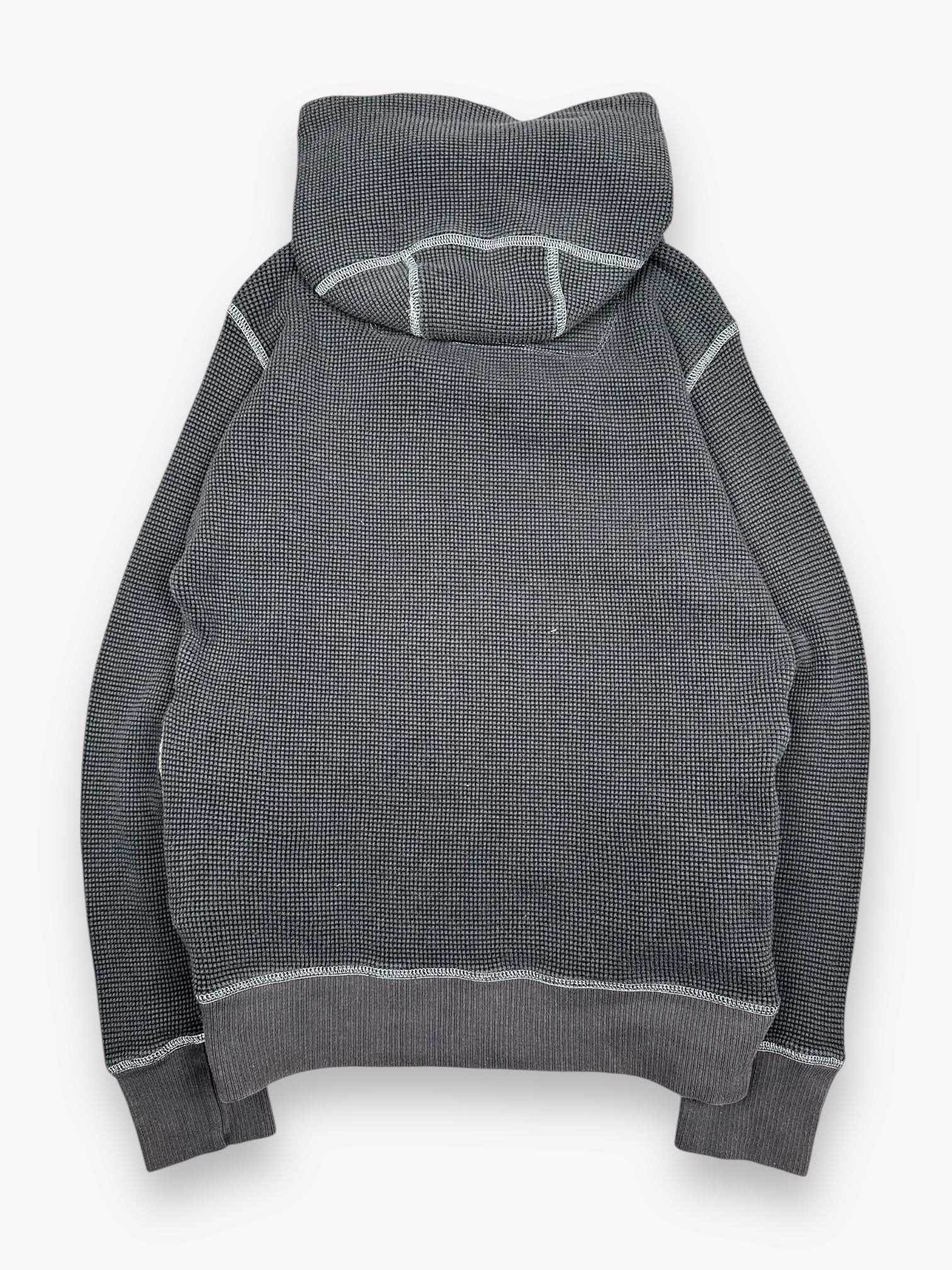 Diesel Waffle Hooded Sweatshirt Grey vintage