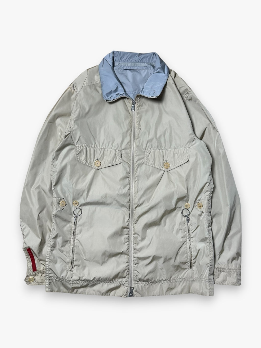 Jacket Prada Sport Reversible Nylon Cream Blue