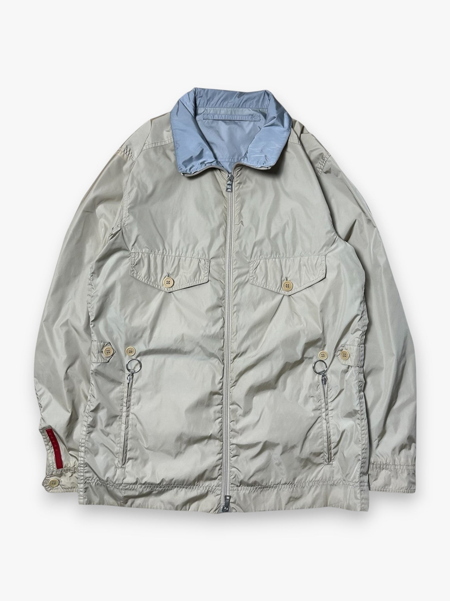 Jacket Prada Sport Reversible Nylon Cream Blue