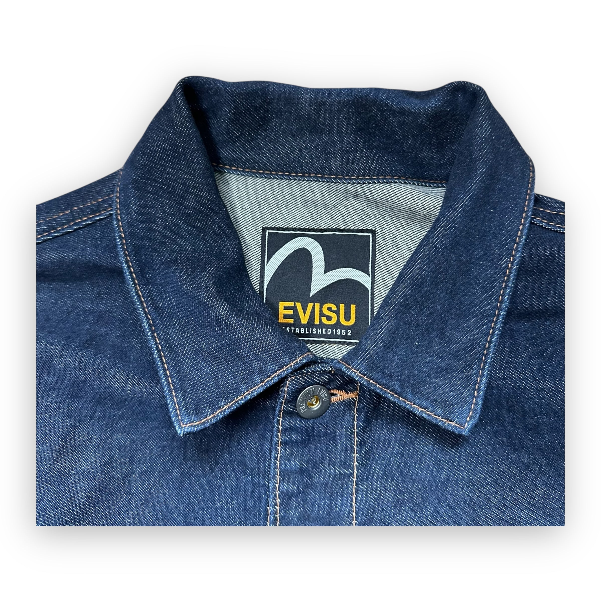 Jacket Evisu Denim Seagull Multipocket Red/Yellow