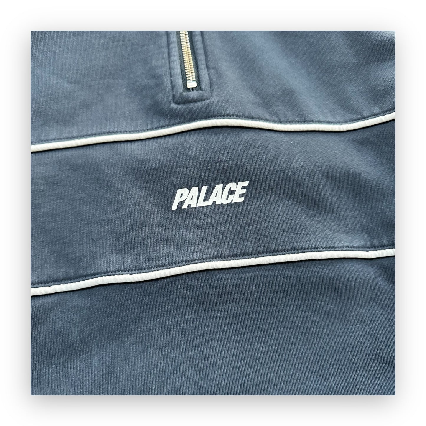 Sweatshirt Half Zip Palace Pipe Drop Shoulder Funnel Navy FW21 (M)