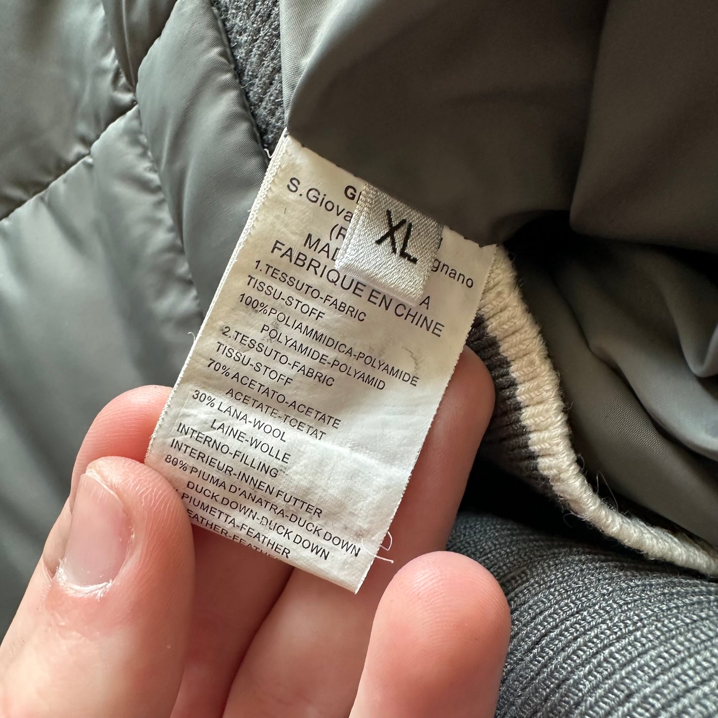 Puffer Jacket Marithé + François Girbaud Grey (L)