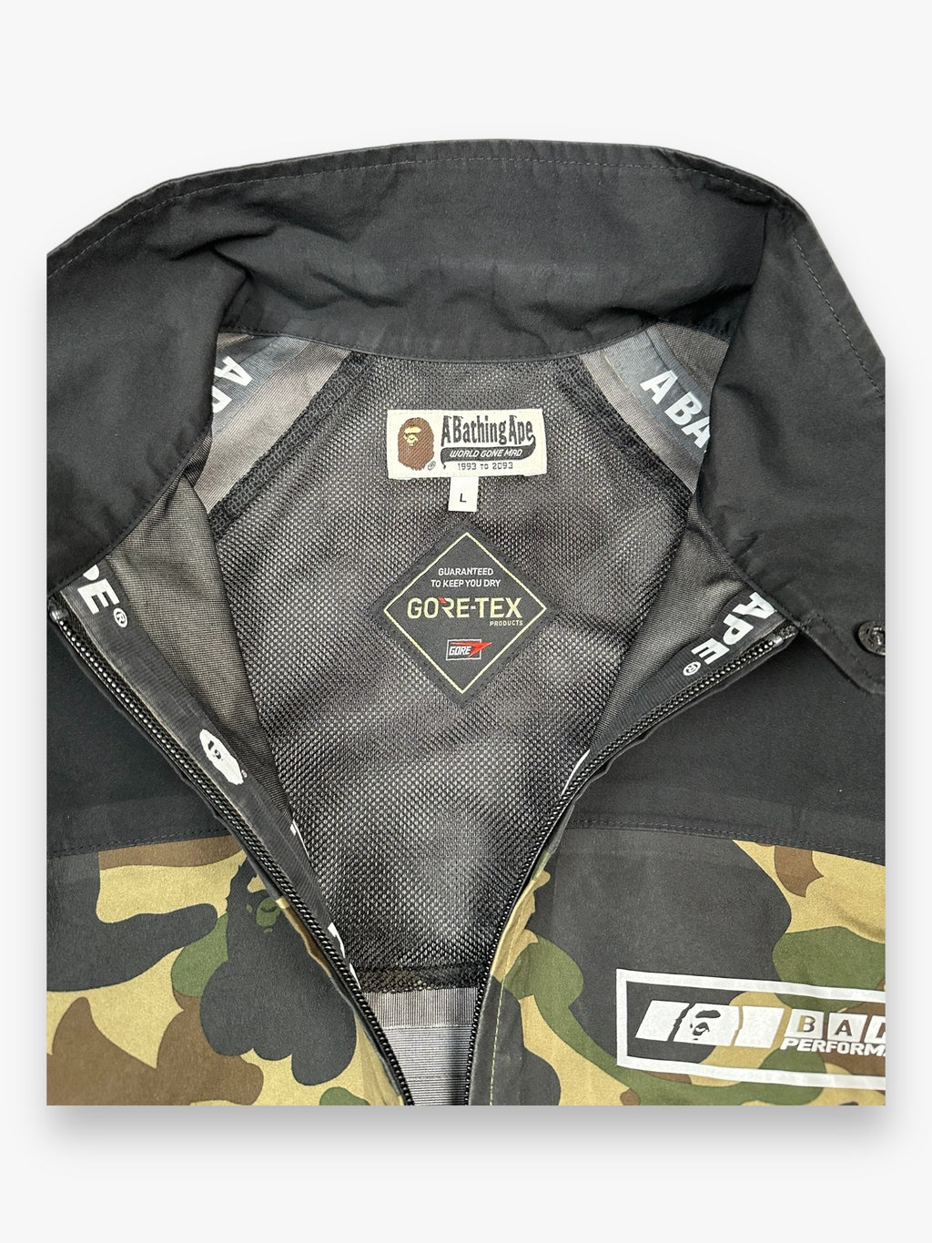 BAPE Gore-Tex Jacket Detachable Sleeve Black 1st Camo SS19
