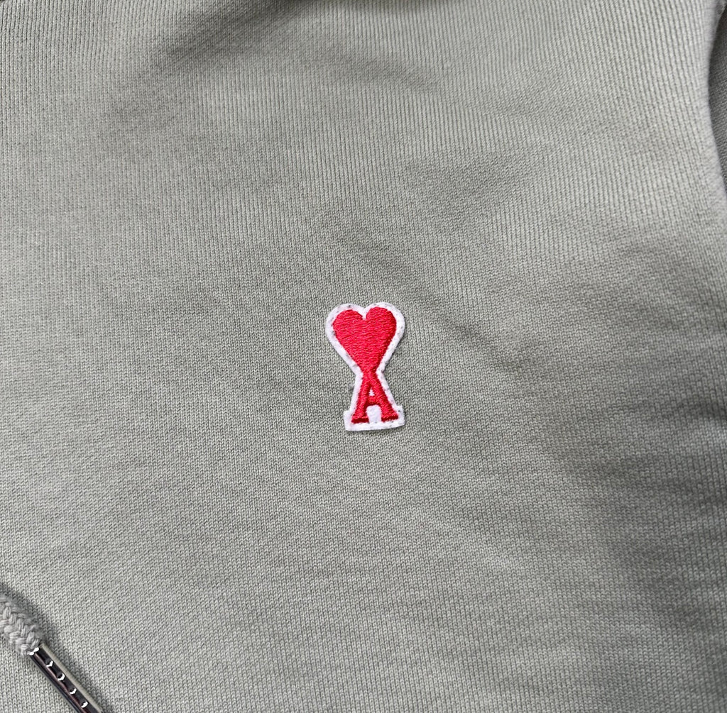 Sweatshirt Hoodie Ami Paris Khaki