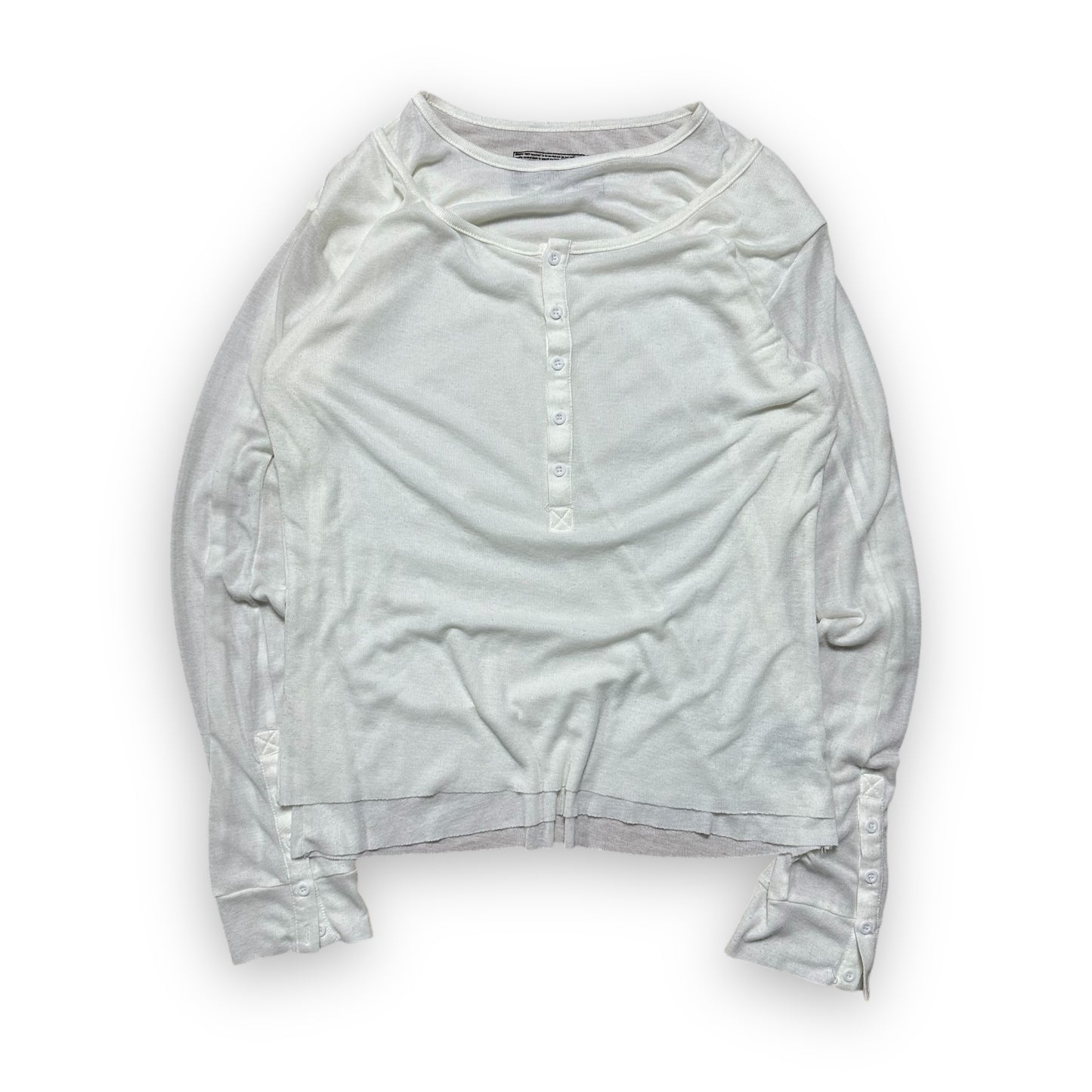 Tee Longsleeve No Faith Studios Double Collar White (L)