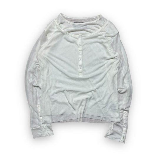 Tee Longsleeve No Faith Studios Double Collar White (L)