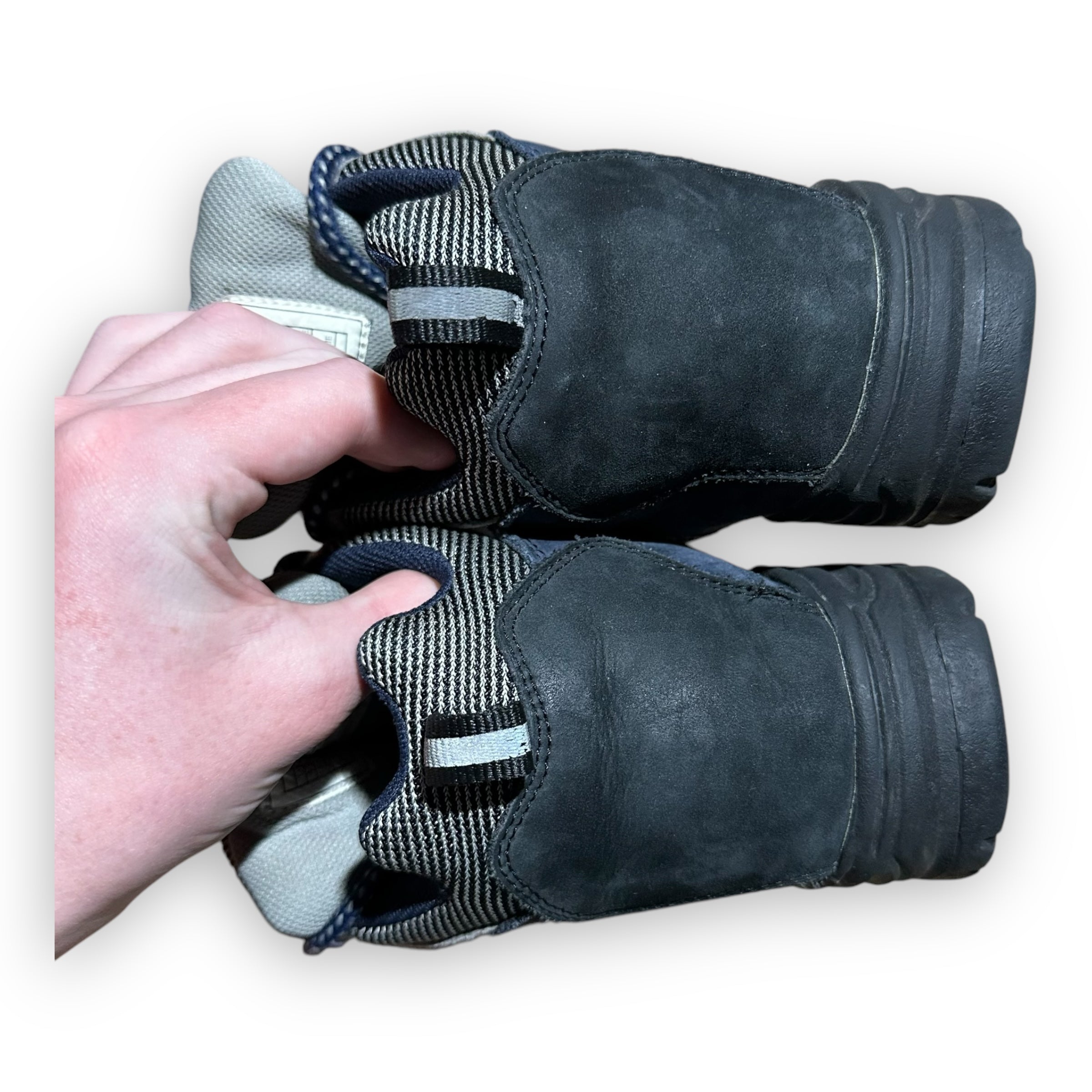 Asics Hiking Boots White Navy vintage