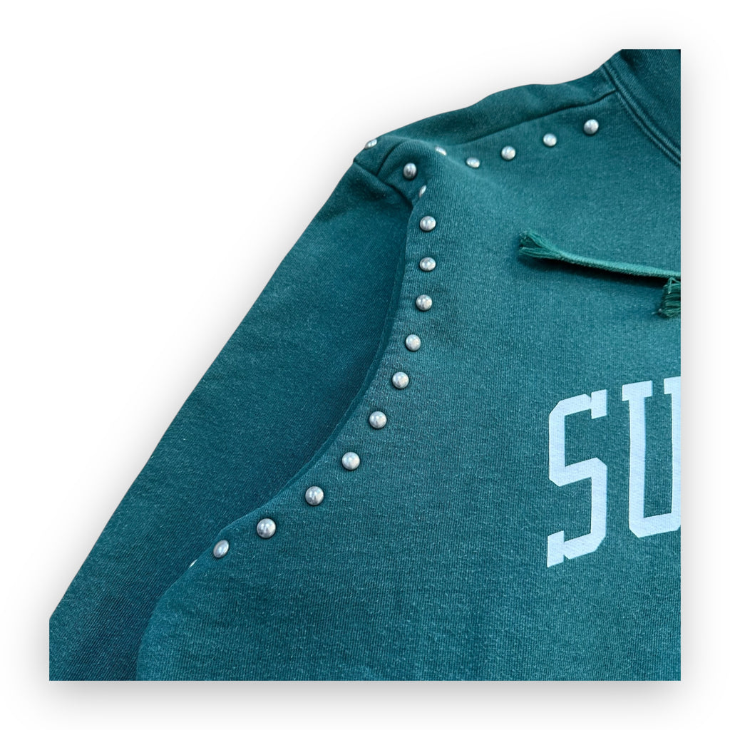 Sweatshirt Hoodie Supreme Studded Dark Green FW18