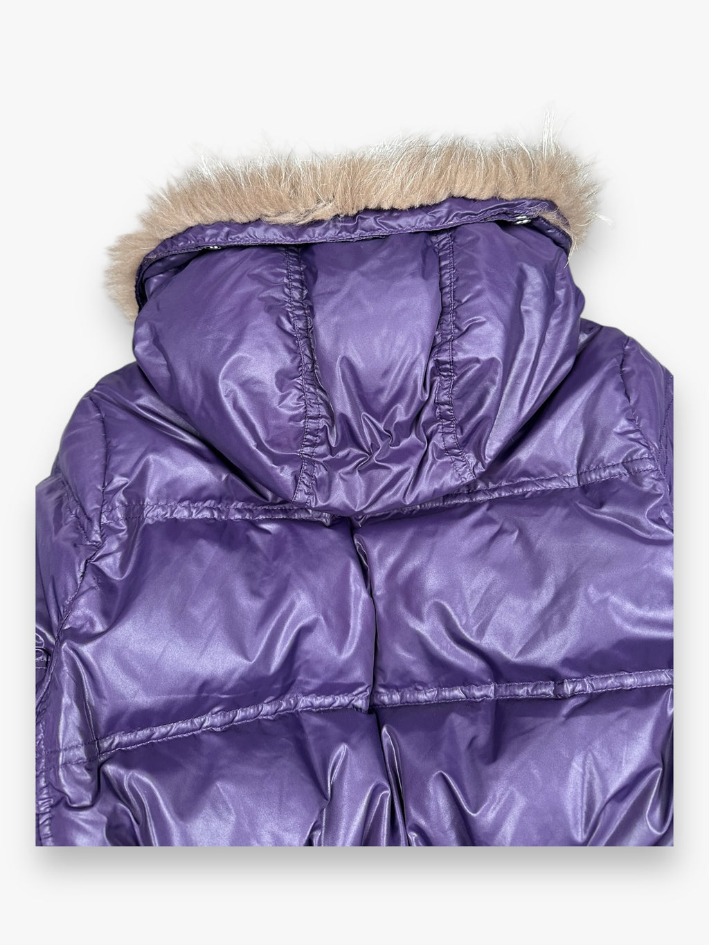 Burberry Black Label Japan Fur Puffer Jacket Purple