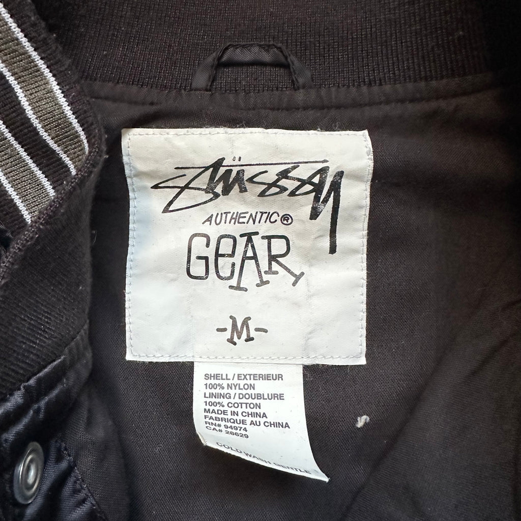 Jacket Stussy Varsity Bomber Nylon Black vintage