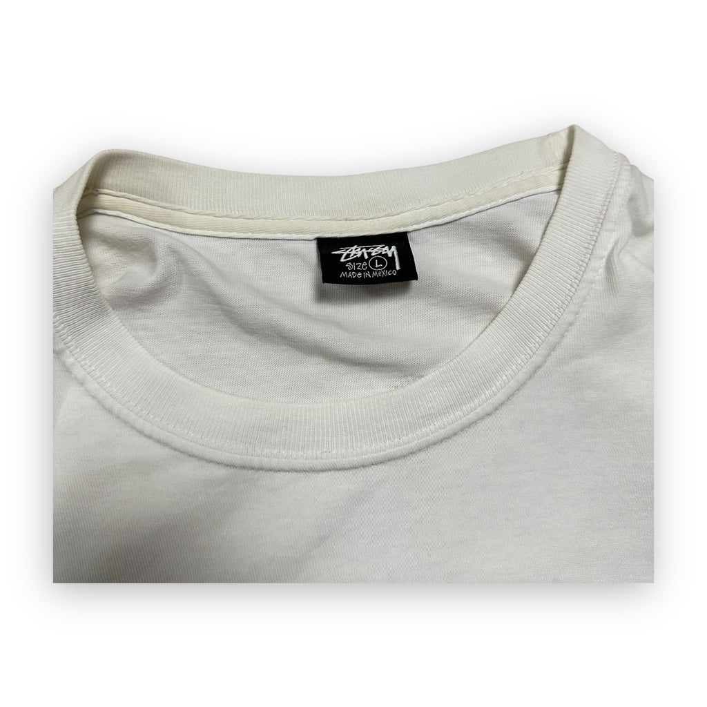 Tee Stussy Acid Flowers White