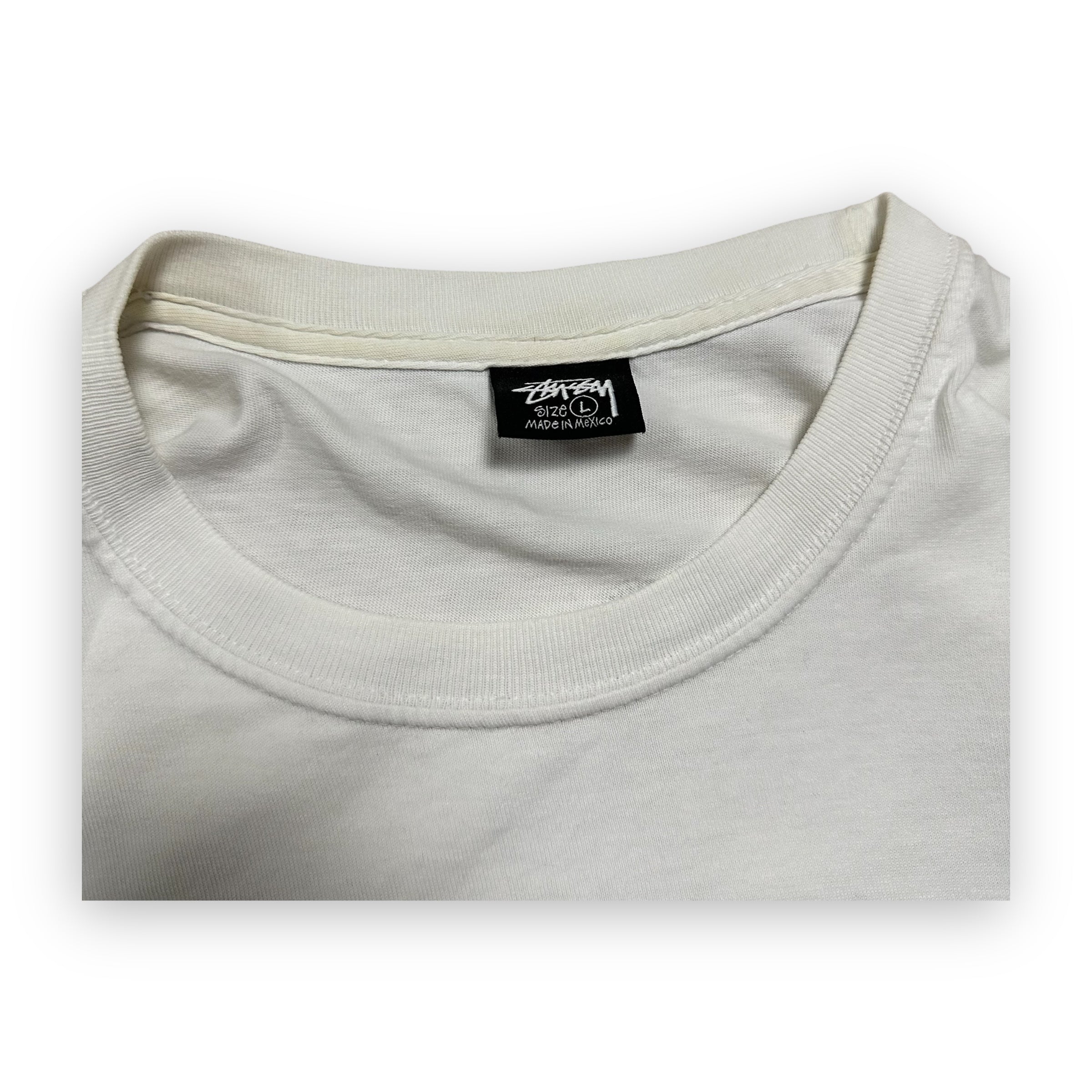 Tee Stussy Acid Flowers White