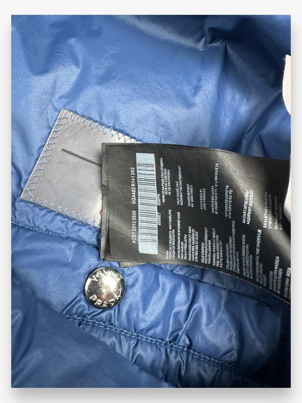 Prada Puffer Jacket Blue FW13