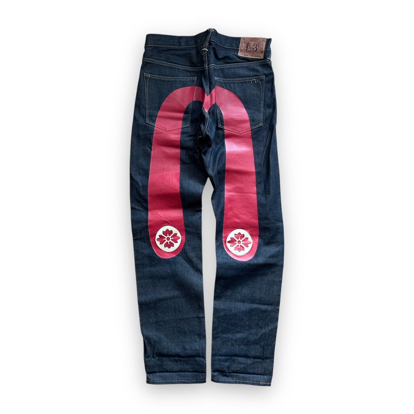 Jeans Evisu Daicock Embroidery Lot 2000 Red/White (M)
