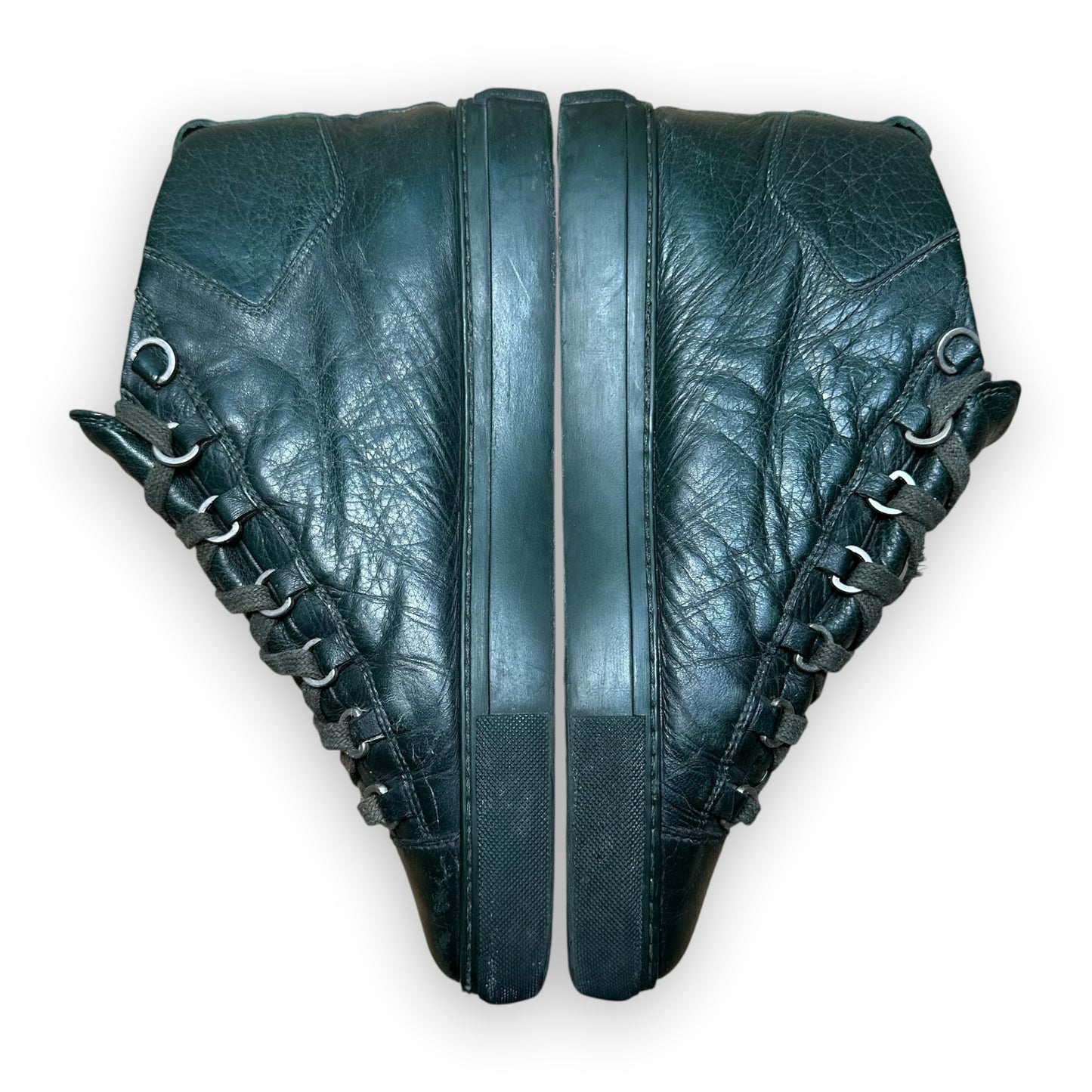 EU42.5 - US9 - UK8 • Balanciaga Arena High Leather Green