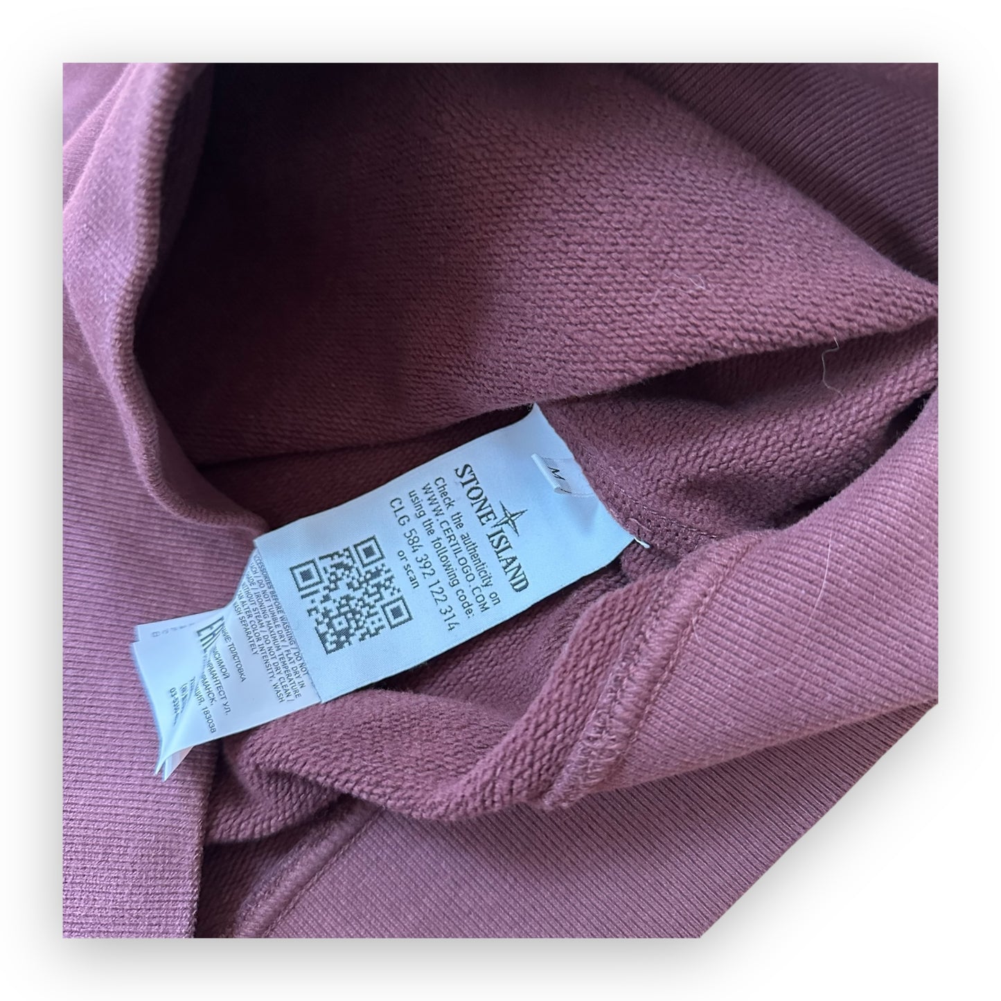 Sweatshirt Crewneck Stone Island Burgundy (M)