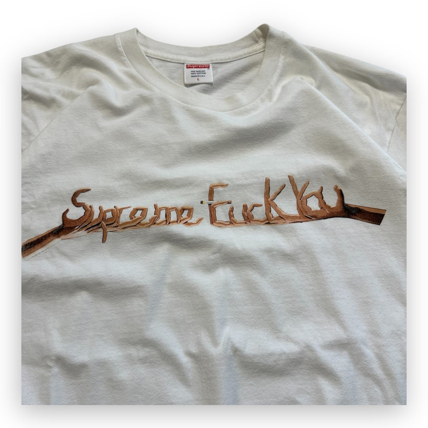 Tee Supreme Fuck You White FW18 (L)