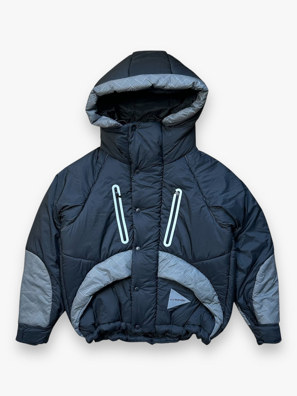 Puffer Jacket And Wander Primaloft Ripstop Black Grey