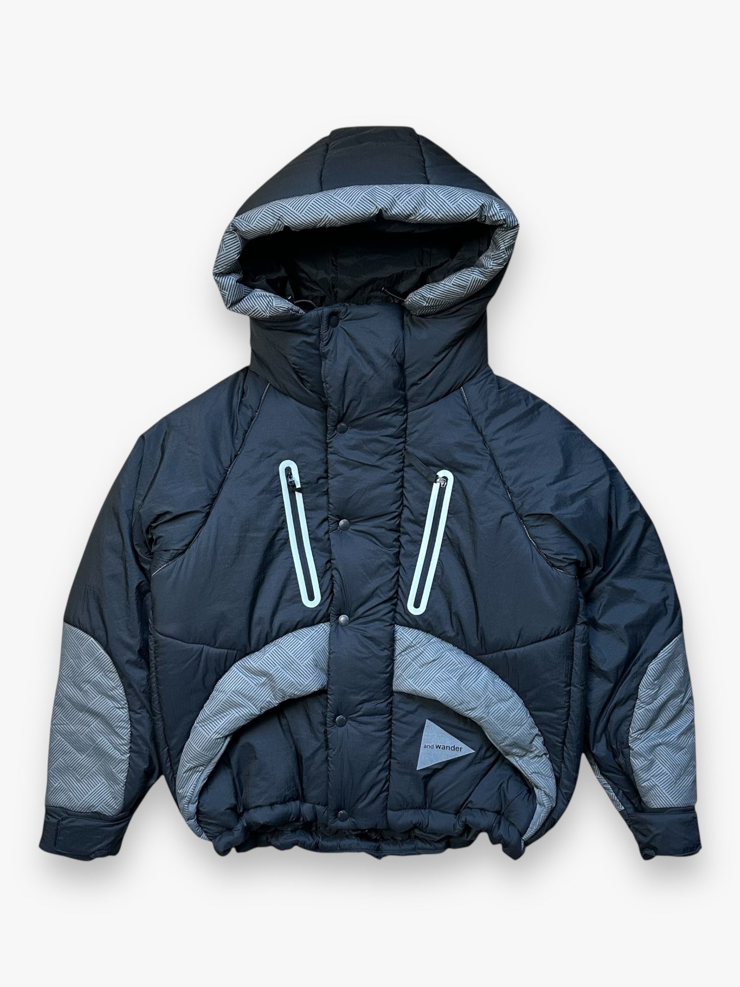 Puffer Jacket And Wander Primaloft Ripstop Black Grey