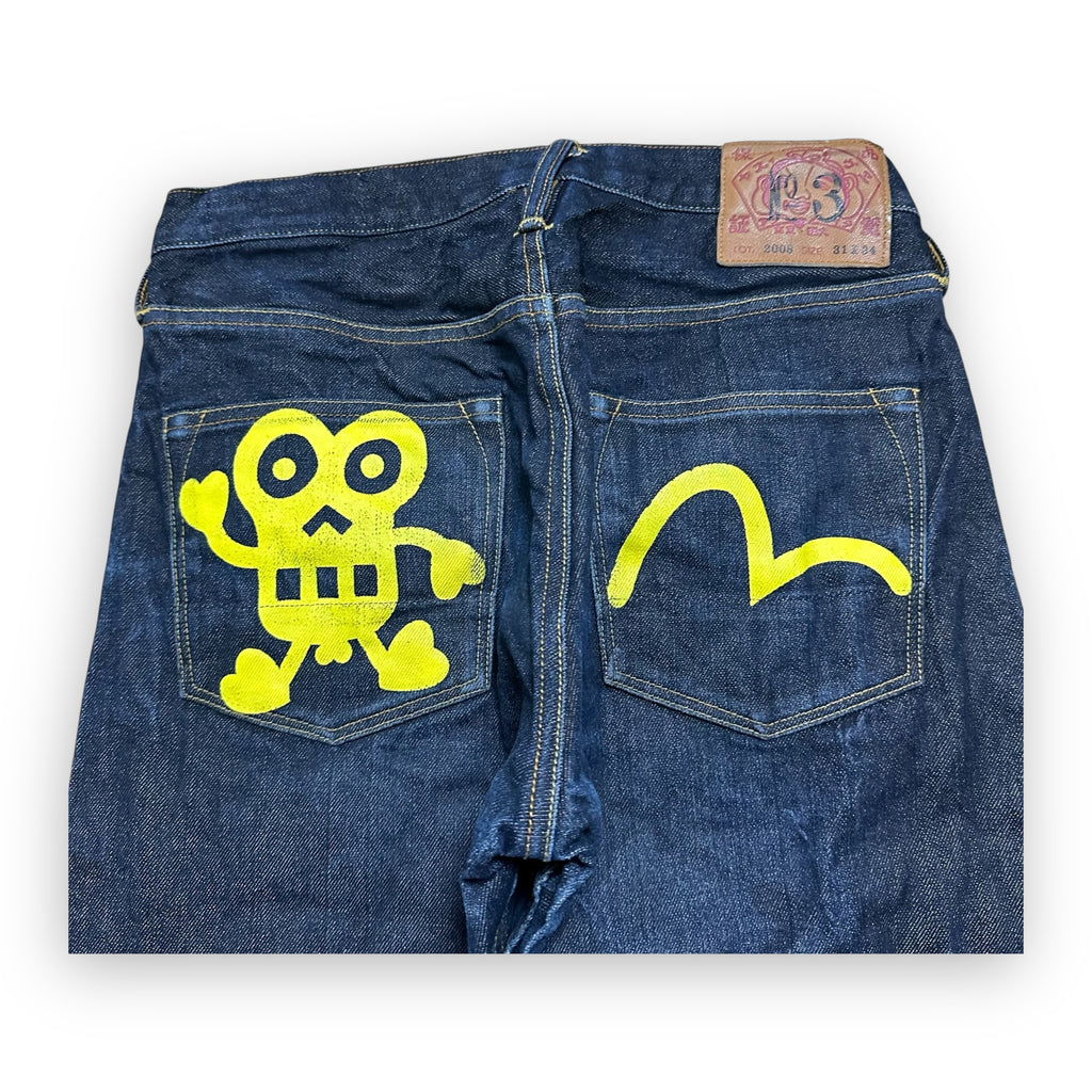 Jeans Evisu Seagull Denim Robot Lot 2008 Yellow