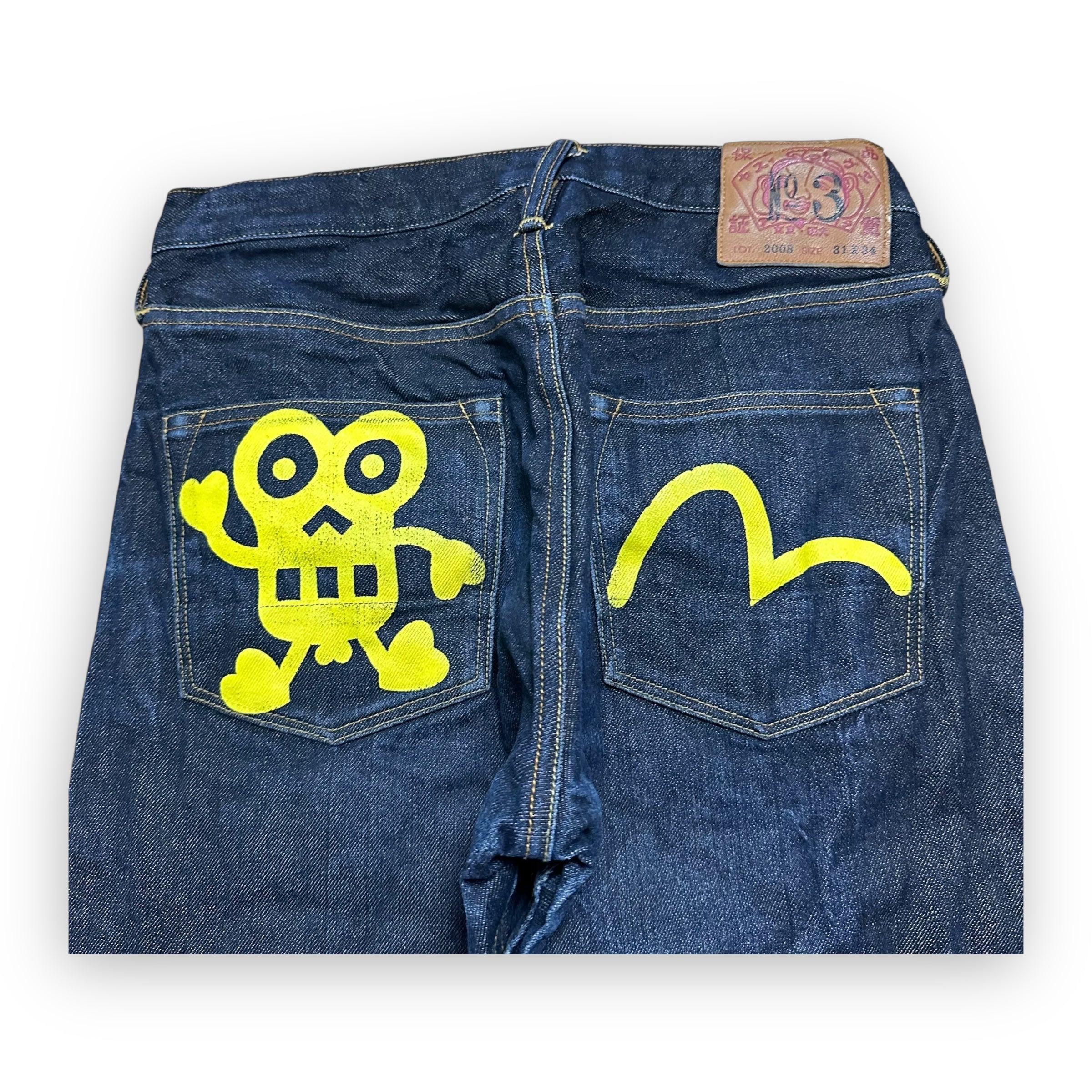 Jeans Evisu Seagull Denim Robot Lot 2008 Yellow