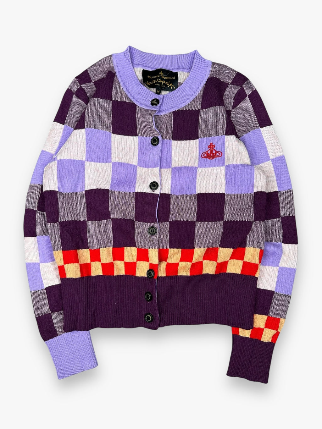 Vivienne Westwood Anglomania Patchwork Cardigan Purple