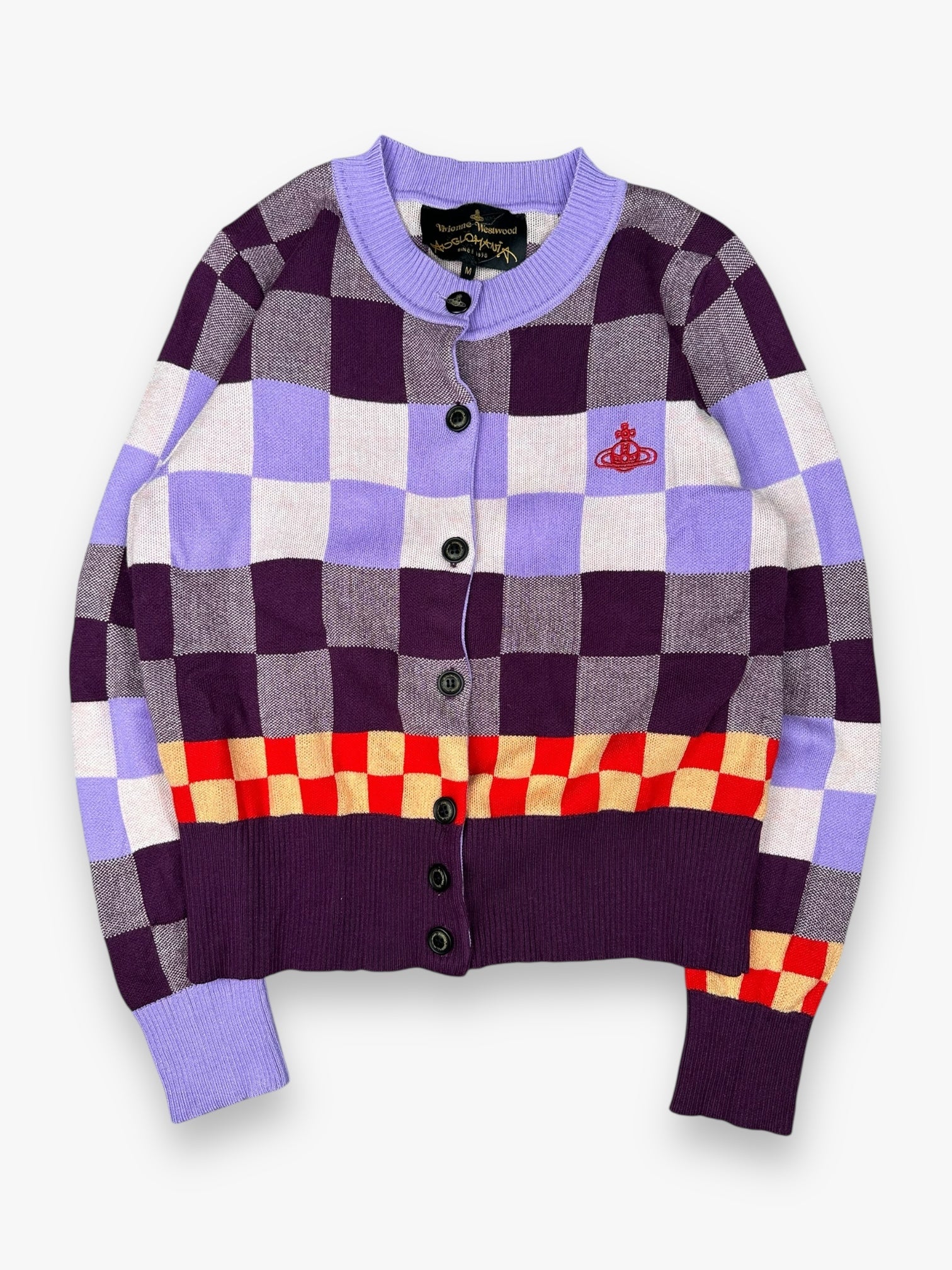 Vivienne Westwood Anglomania Patchwork Cardigan Purple