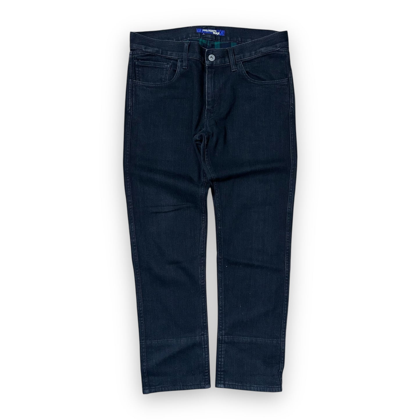 Jeans Junya Watanabe Comme des Garcons Black Wool Blue Tartan AW14 (M)