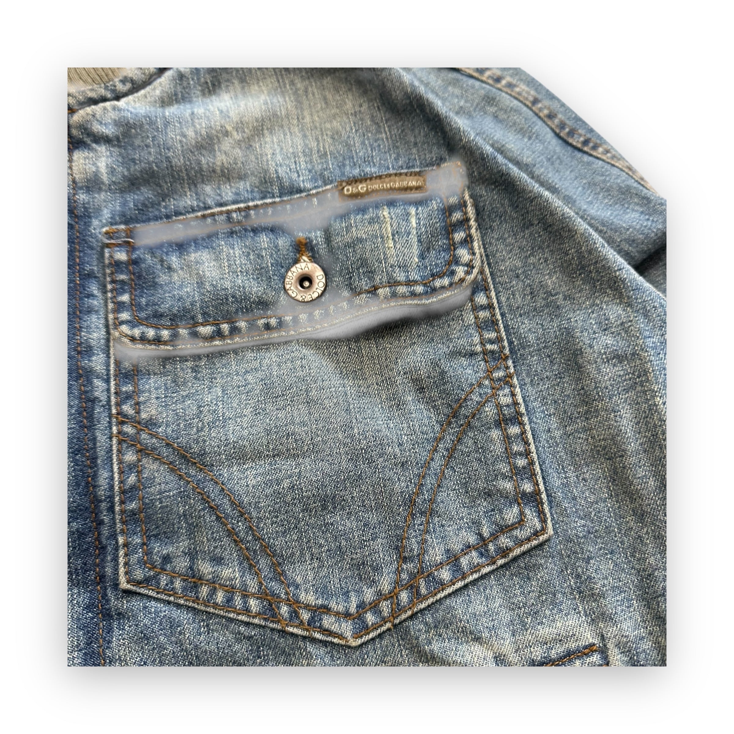 Jacket Dolce & Gabbana Denim Stonewash Logo SS05
