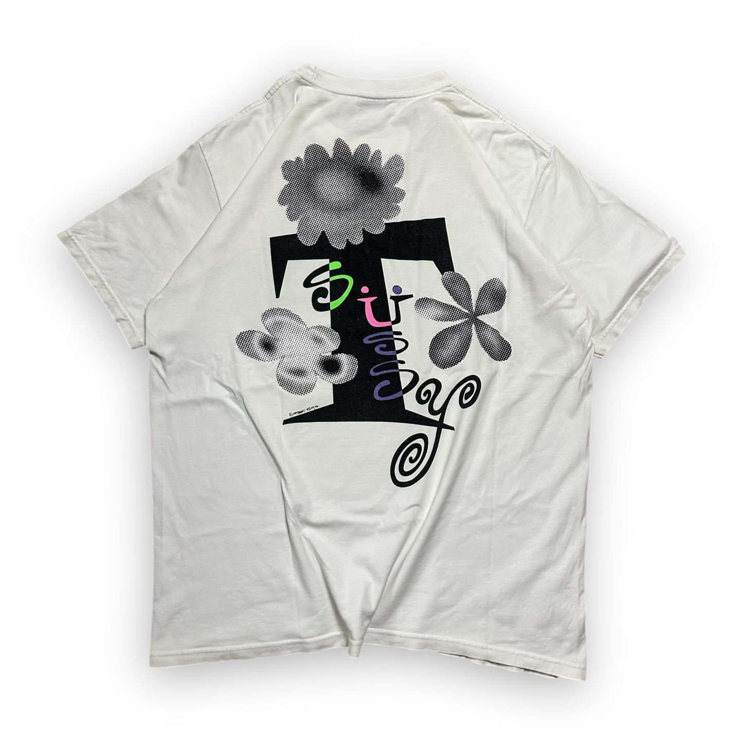 Tee Stussy Acid Flowers White (L)