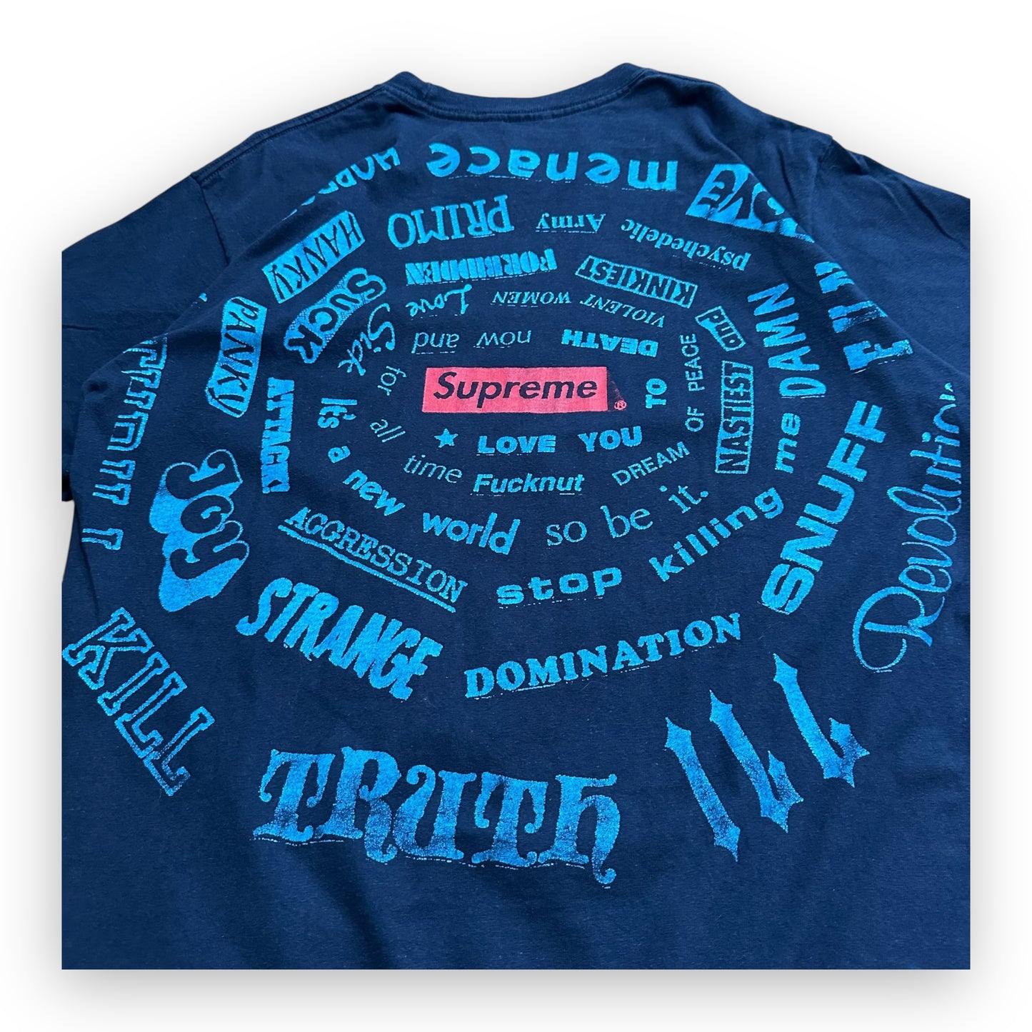 Tee Supreme Spiral Navy SS21 (L)