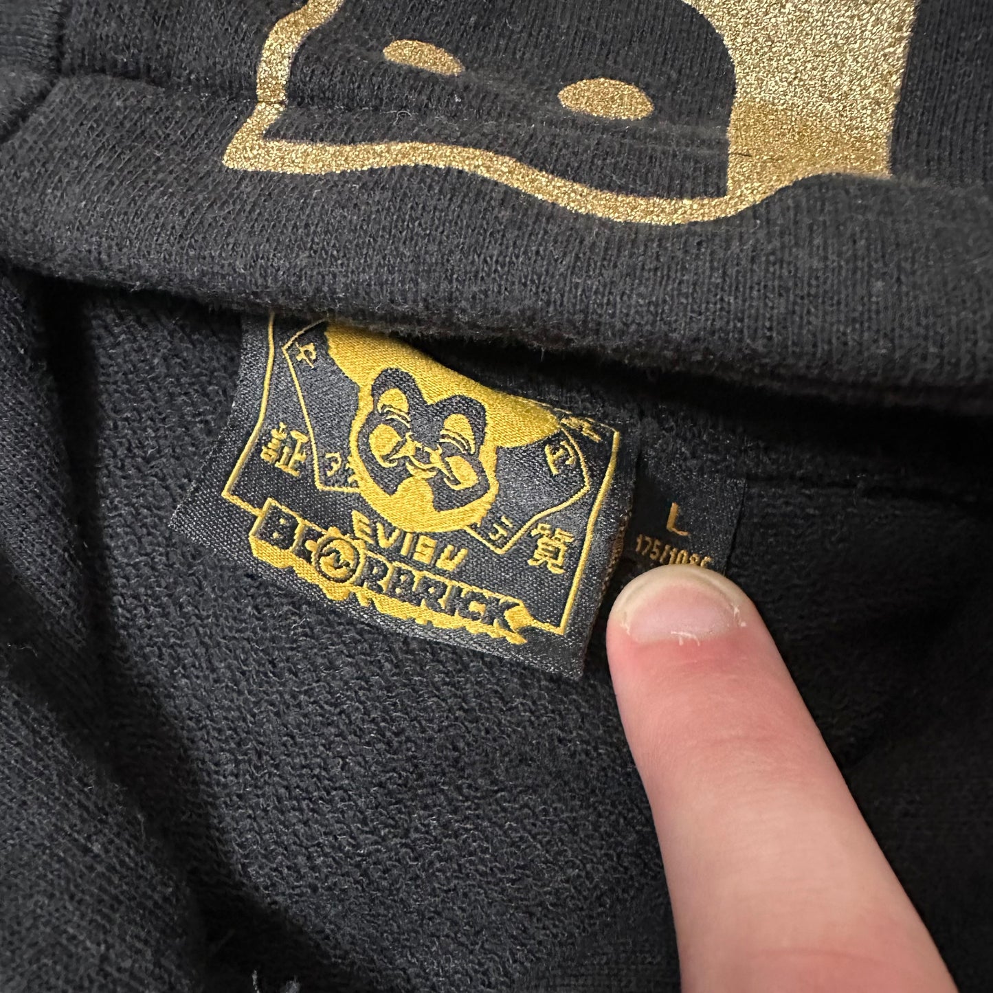 Sweatshirt Hoodie Evisu x Bearbrick Black /Gold (M)