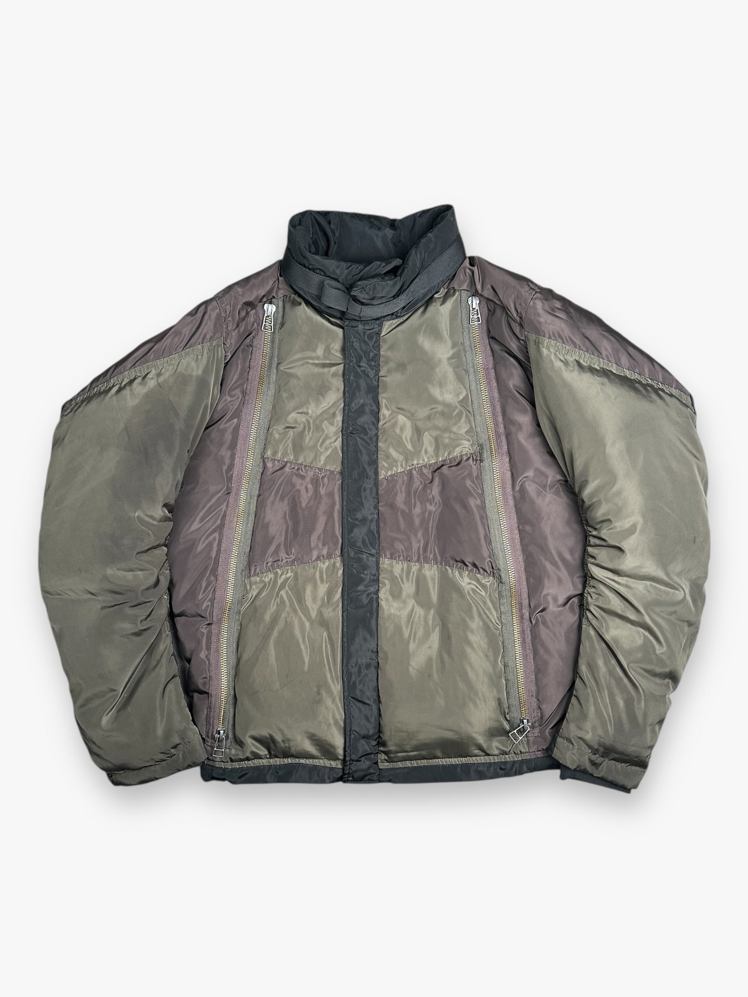 Marithe + Francois Girbaud Puffer Jacket 6-Zip Brown AW07