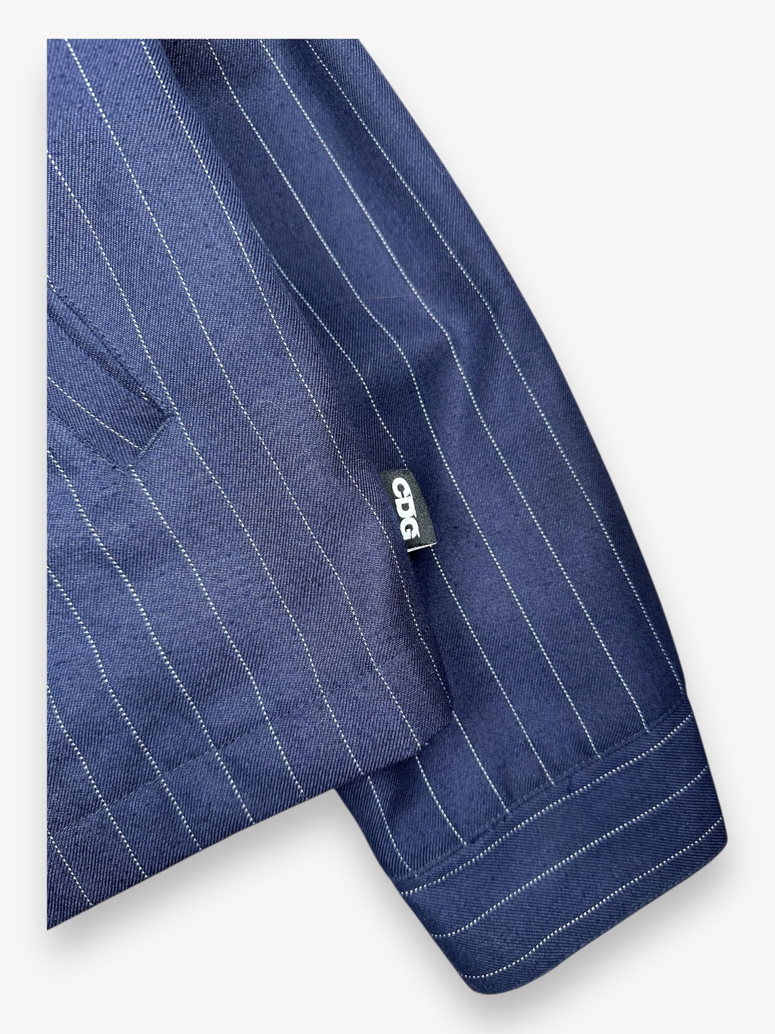 Stussy CDG Pin Striped Bing Jacket Navy SS20