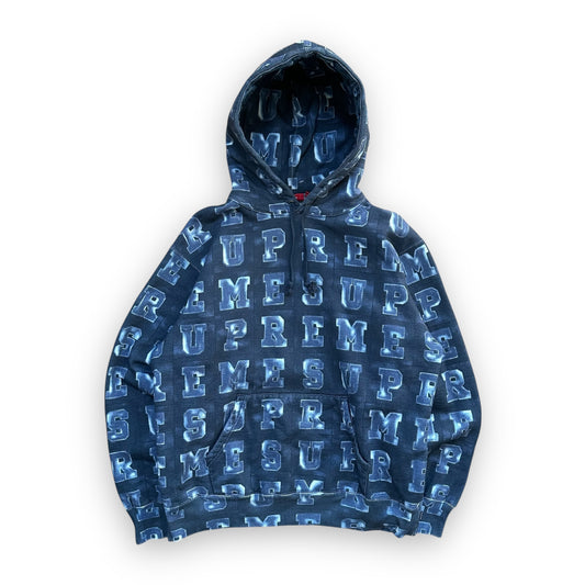 Sweatshirt Hoodie Supreme Blocks Navy SS20 (M)