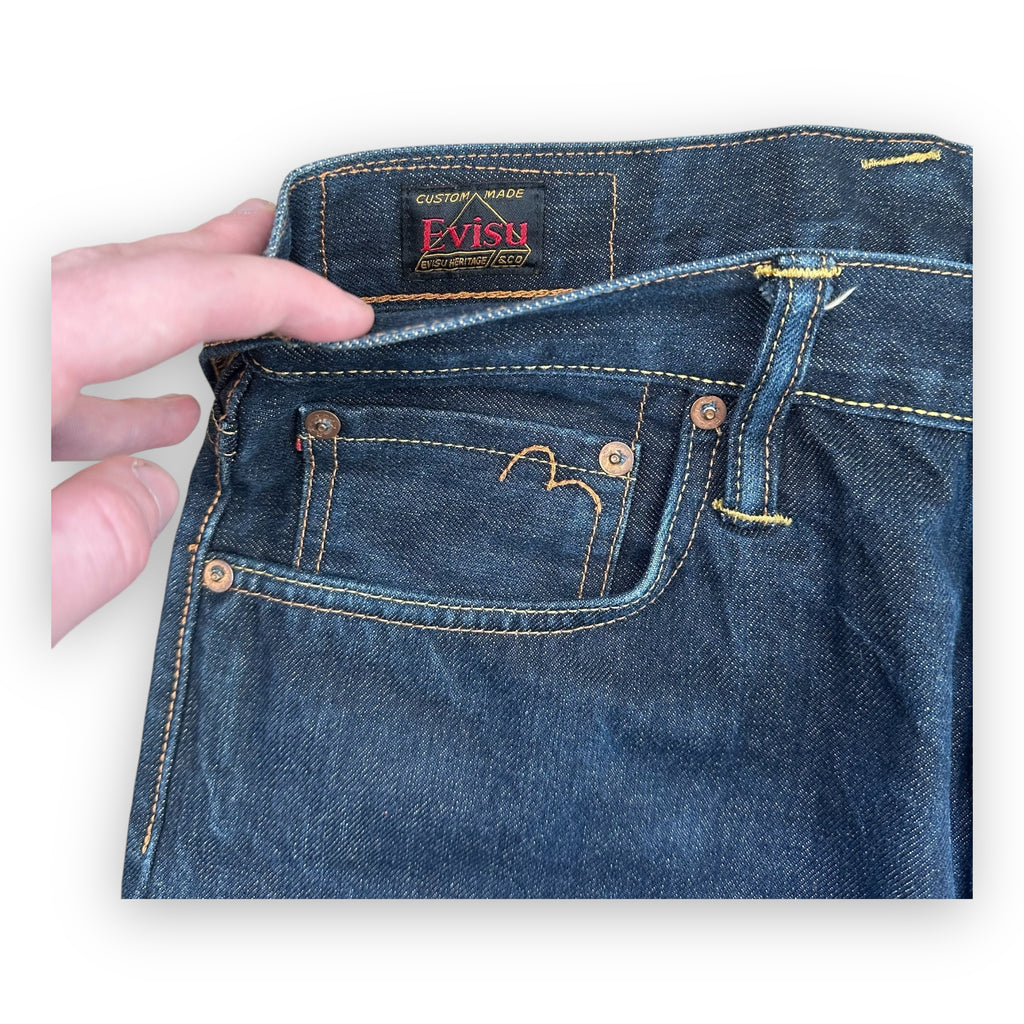 Jeans Evisu Daicock Lot 2000 Embroidery Red