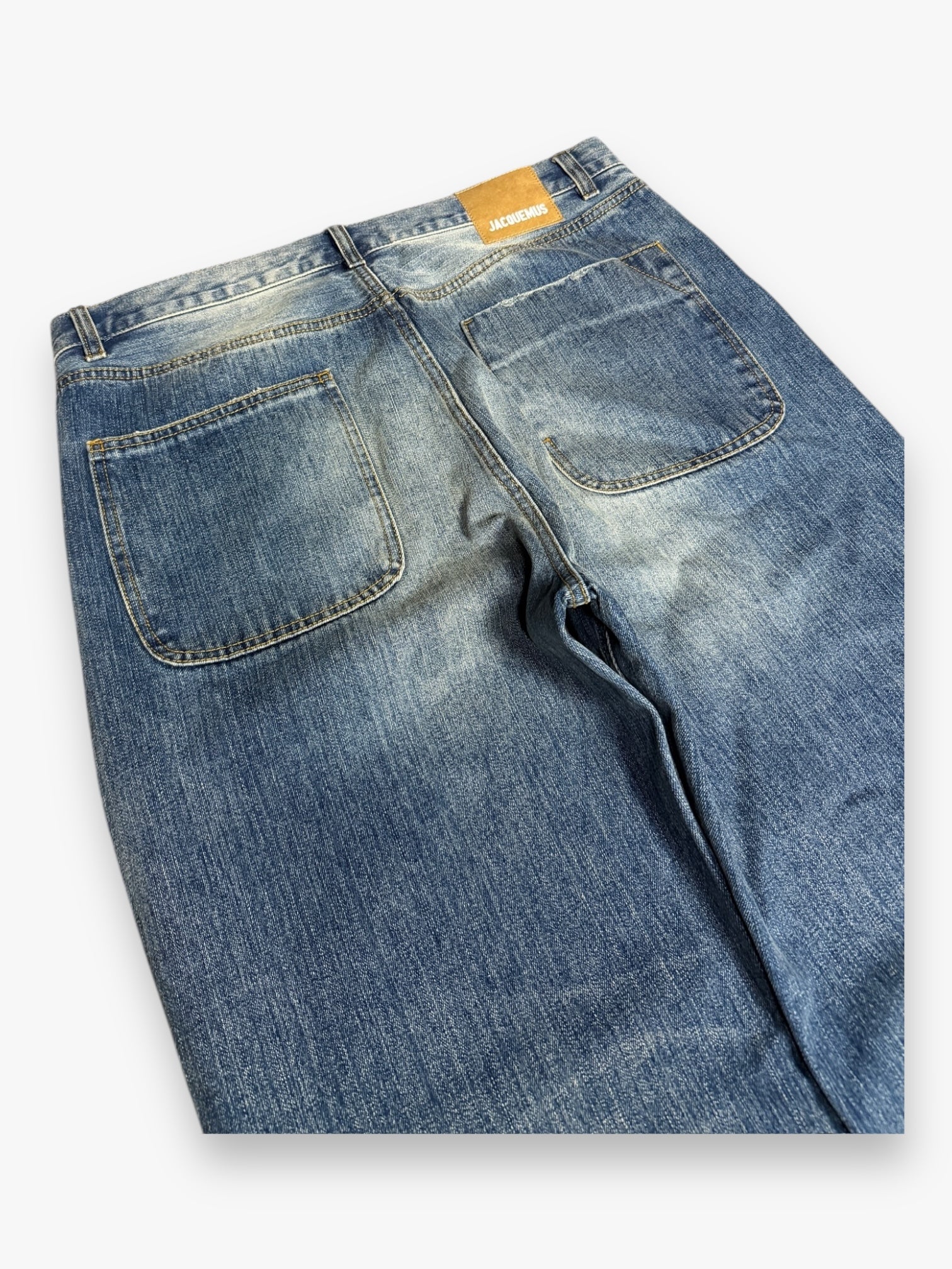 Jeans Jacquemus « Le Raphia » Destressed Ropes Faded