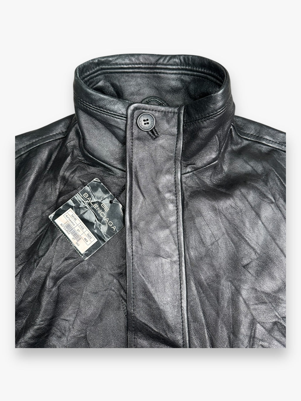 Balenciaga Leather Jacket Black AW1997