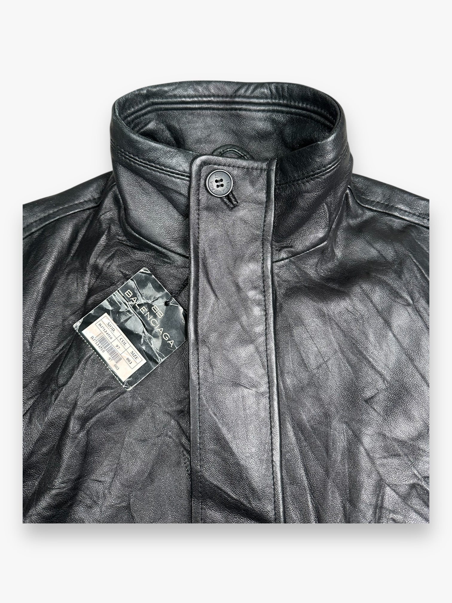 Balenciaga Leather Jacket Black AW1997