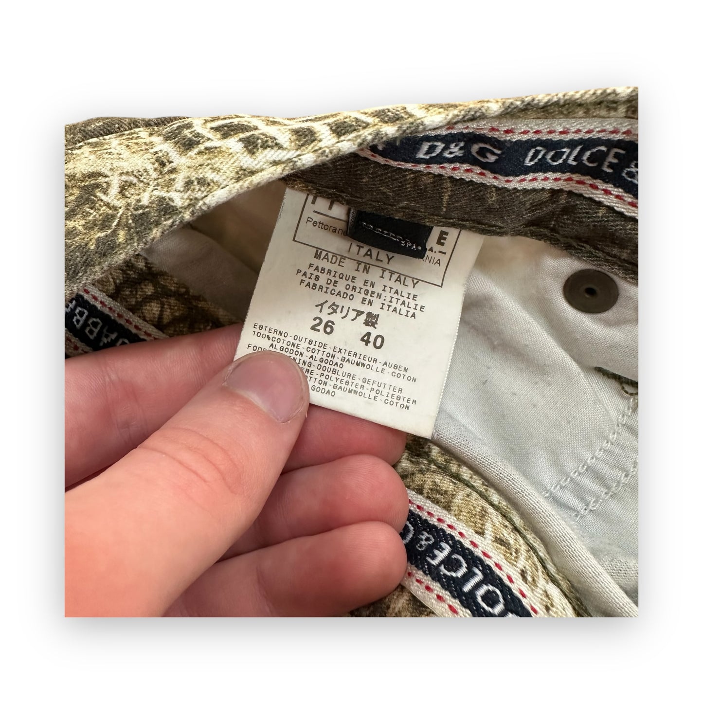 Jeans Dolce & Gabbana Snakeskin Print vintage (S)