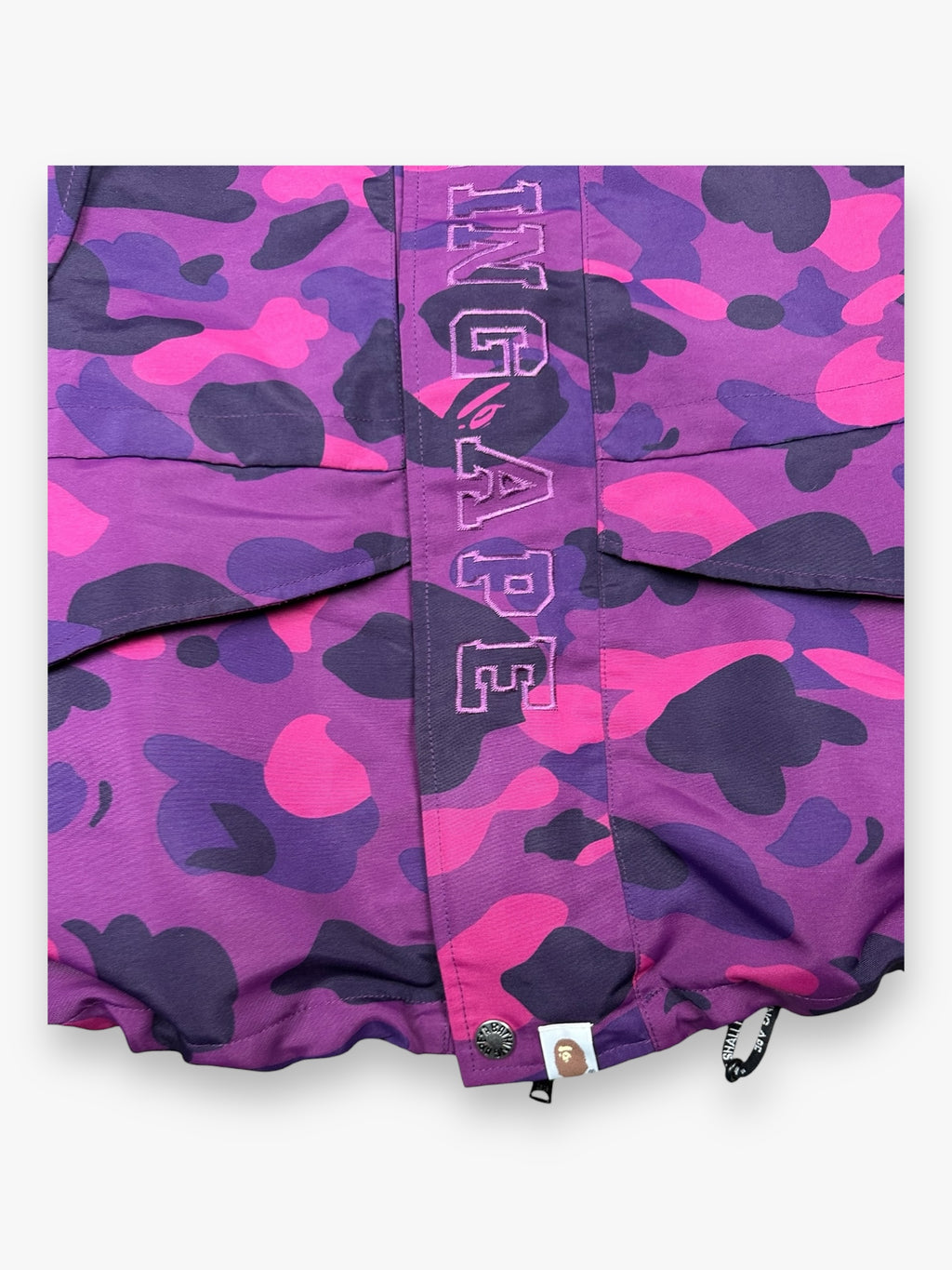BAPE Snowboard Jacket Camo Purple SS24