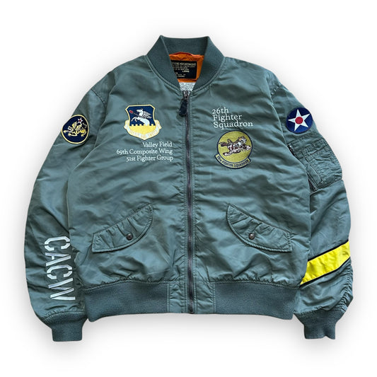 Jacket Avirex Bomber Pilot L-2b 26th Fighter Squadron Kaki Vintage (L)