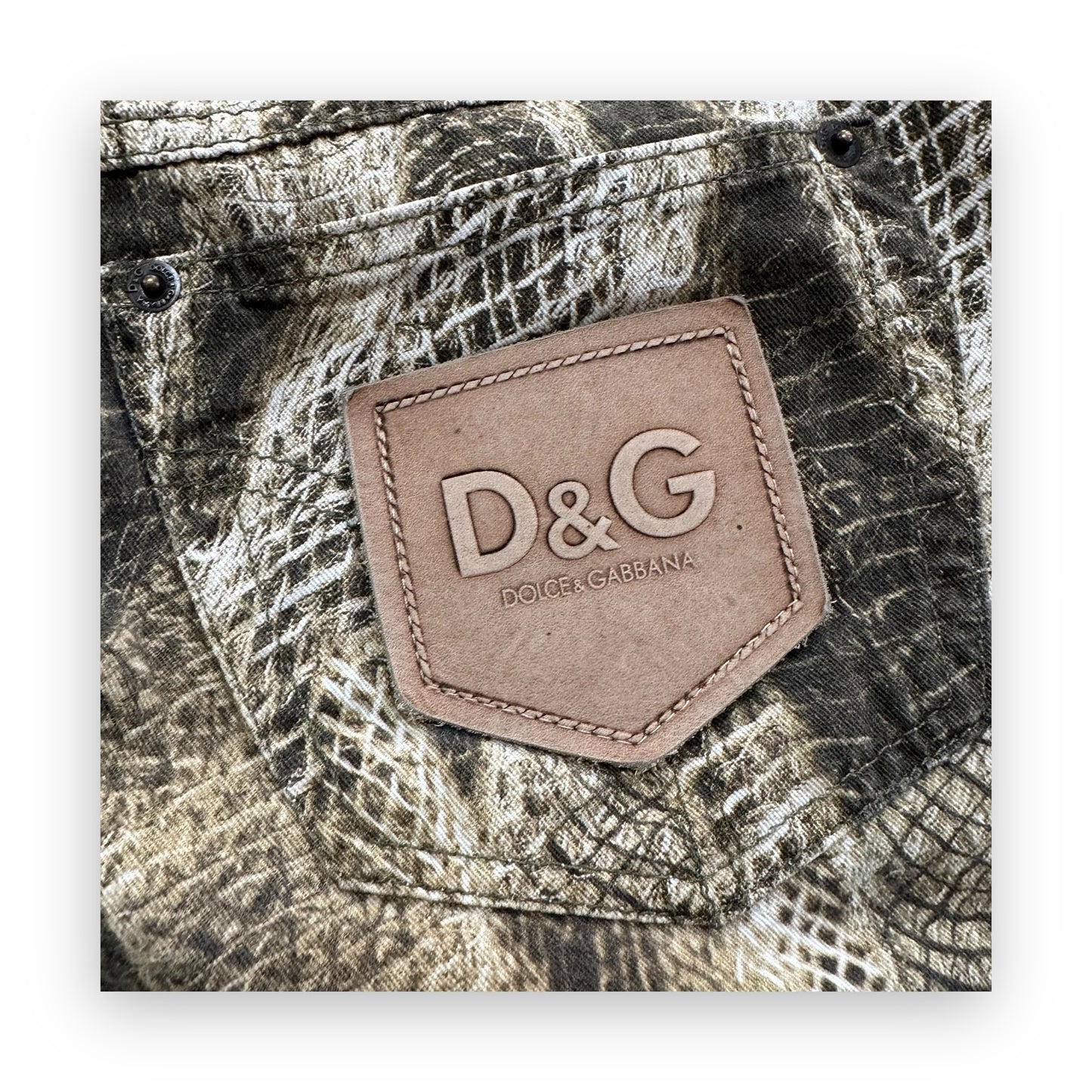 Jeans Dolce & Gabbana Snakeskin Print vintage (S)