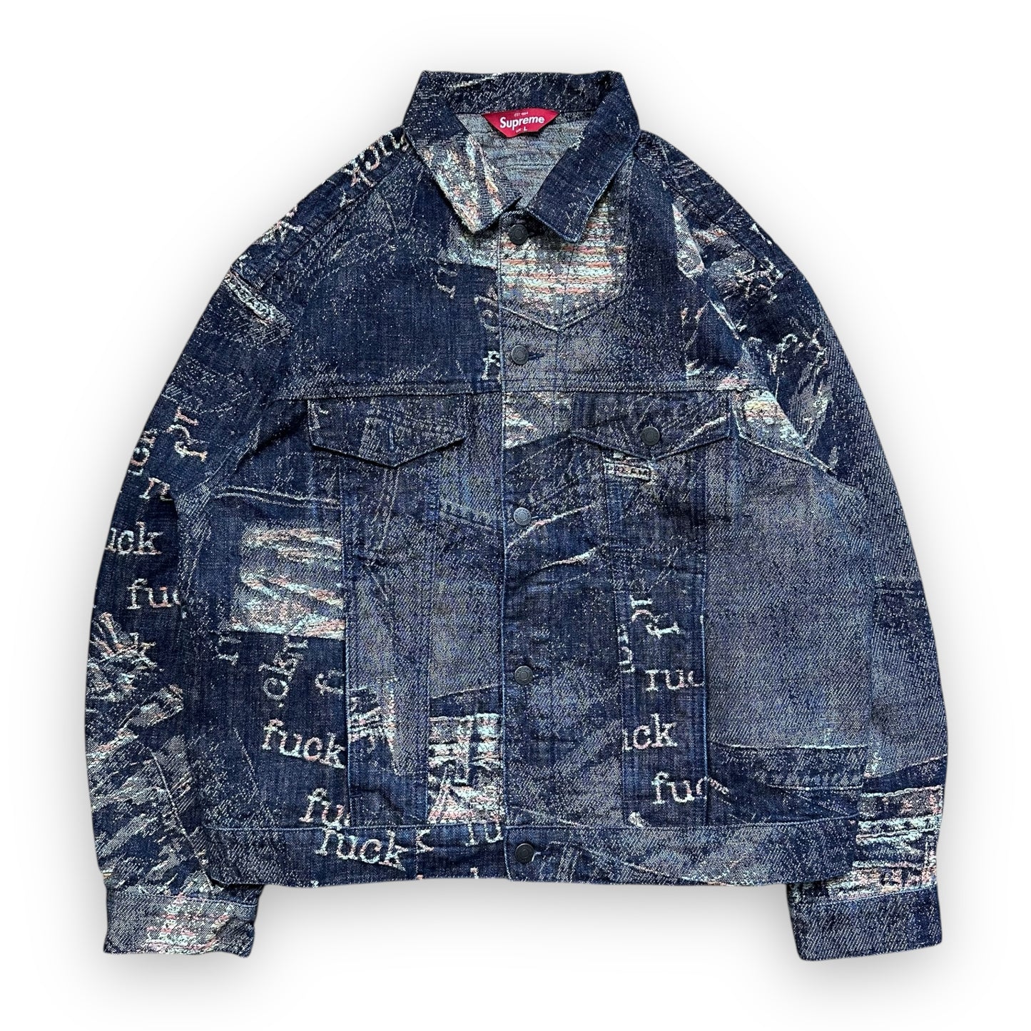 Jacket Supreme Archive Denim Jacquard Trucker Blue SS23 (L)