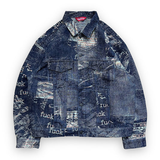 Jacket Supreme Archive Denim Jacquard Trucker Blue SS23 (L)