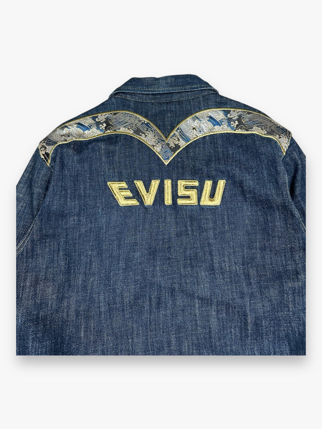 Evisu Denim Jacket Daicock Gold Blue